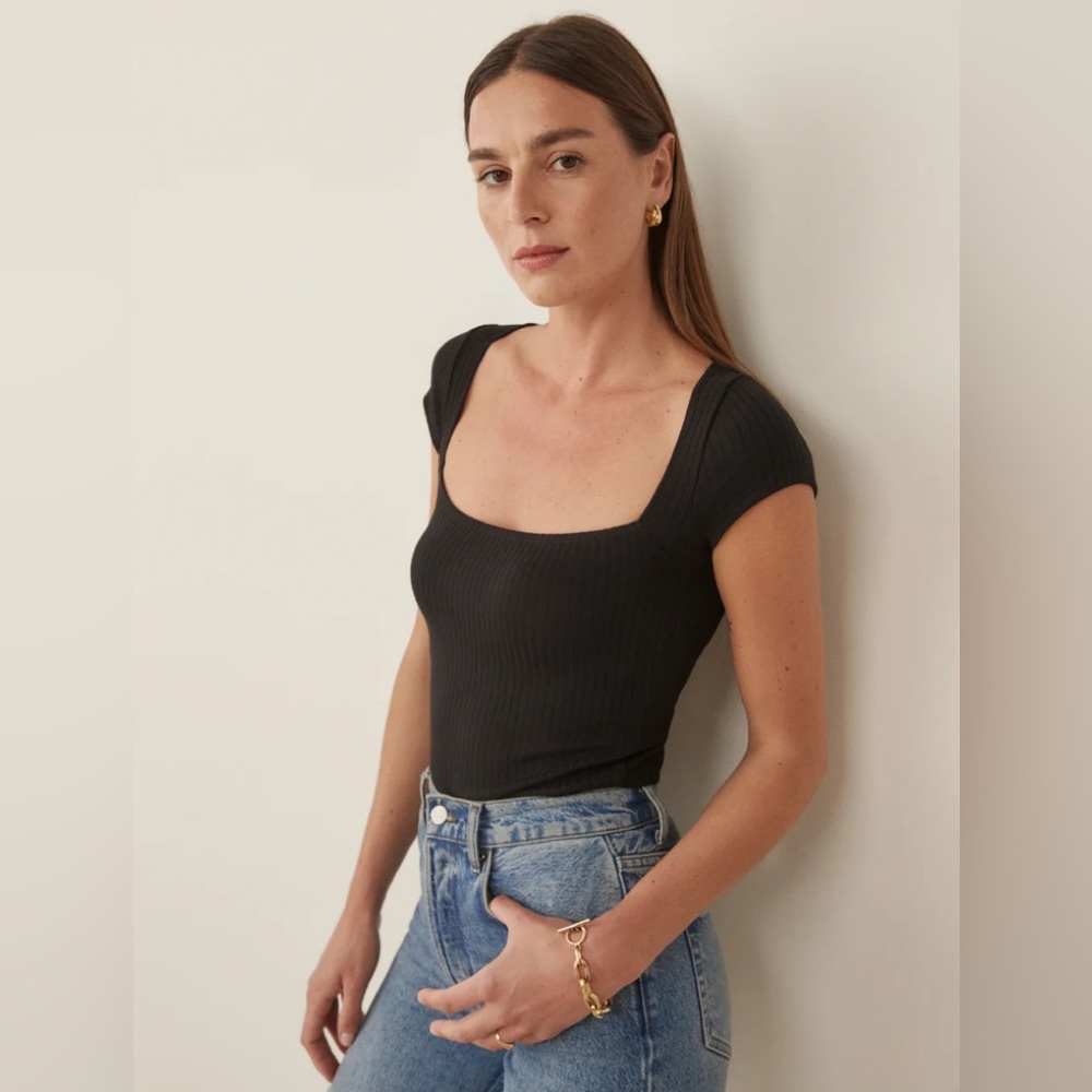 Reformation Bardot Knit Top | size S